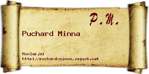 Puchard Minna névjegykártya